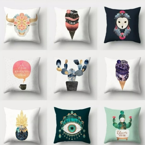 One Polyester 18" Pillowcase Accent Pillow Bull - Picture 3 of 3